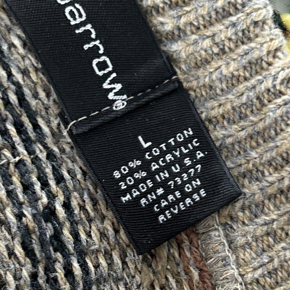 Vintage USA Made Croft & Barrow Neutral Grandpa Oversized Pattern Retro … - Picture 3 of 9